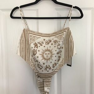 SOLD * Danielle Bernstein Handkerchief Bandana Top